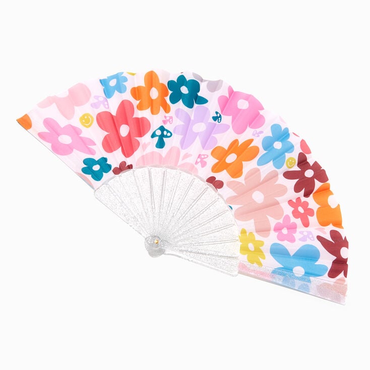 Happy Daisies Folding Fan,