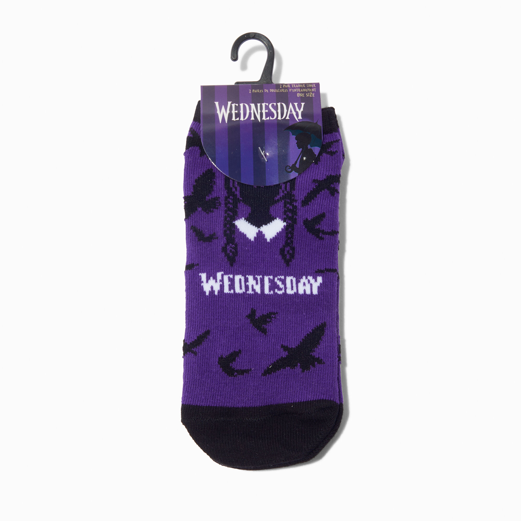 View Claires Wednesday Socks 2 Pack White information