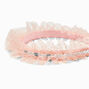 Blush Pink Glitter Tulle &amp; Pearl Headband,