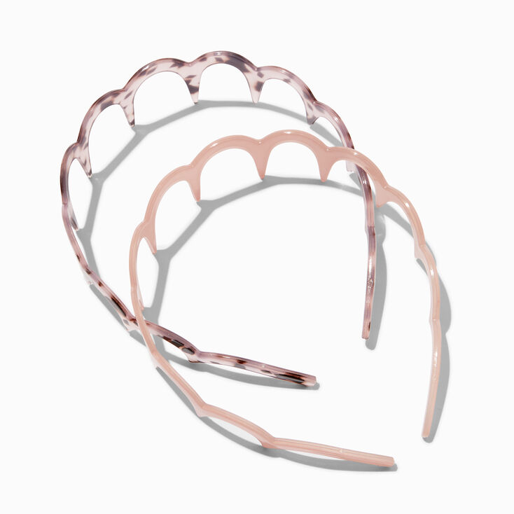 Pastel Tortoiseshell Zig Zag Headbands - 2 Pack,