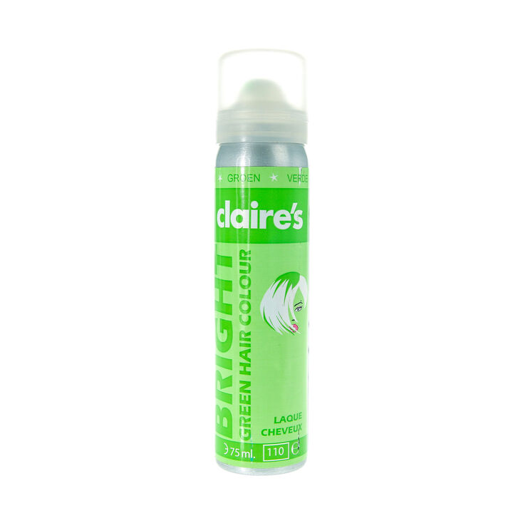 Laque pour cheveux de couleur vert vif,
