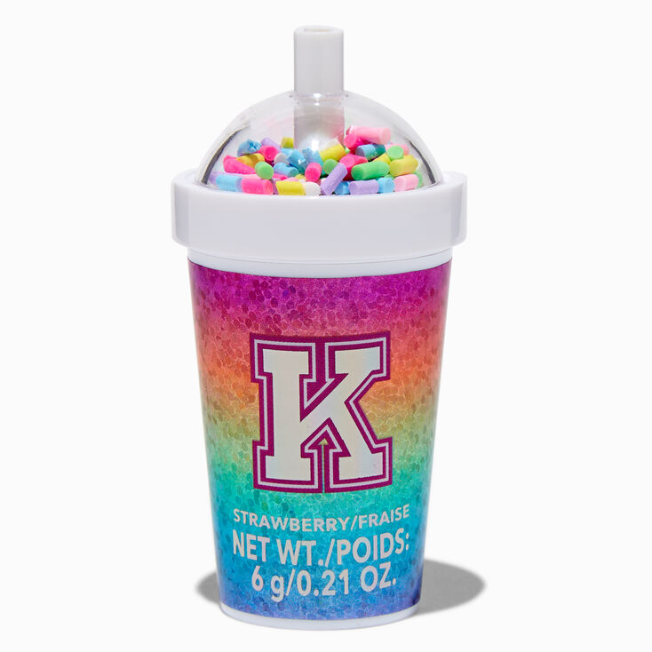 Initial Shaker Cup Flavored Lip Balm - K,