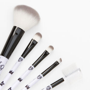 Black &amp; White Status Makeup Brushes - 5 Pack,
