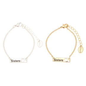 Best Friends Gifts Jewelry Claire S Us Best Friends Mixed Metal Sisters Statement Bracelets 2 Pack