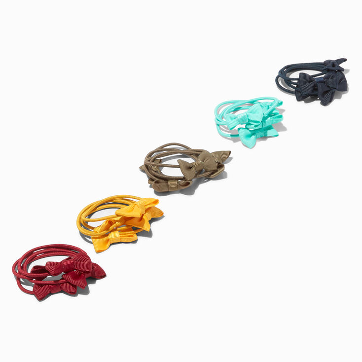 Claire&#39;s Club Jewel Tone Bow Hair Ties - 24 Pack,