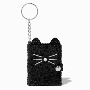 Black Cat Mini Diary Keyring,