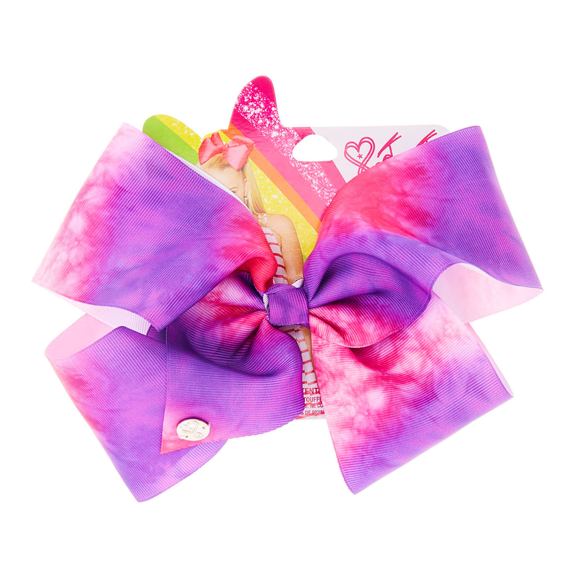JoJo Siwa Pink Purple Tie Dye Hair Bow Claires