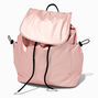 Pink Nylon Flap Backpack,