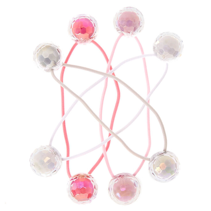 Claire&#39;s Club Plastic Double Ball Hair Ties - 4 Pack,