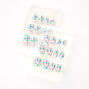 Rainbow Polka Dot Square Press On Faux Nail Set - 24 Pack,