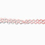 Ras-de-cou effet tatouage phosphorescent pendentif m&eacute;daillon c&oelig;ur,
