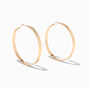 Gold-tone 60MM Hammered Hoop Earrings,