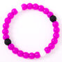 Neon Fortune Stretch Bracelet - Purple,