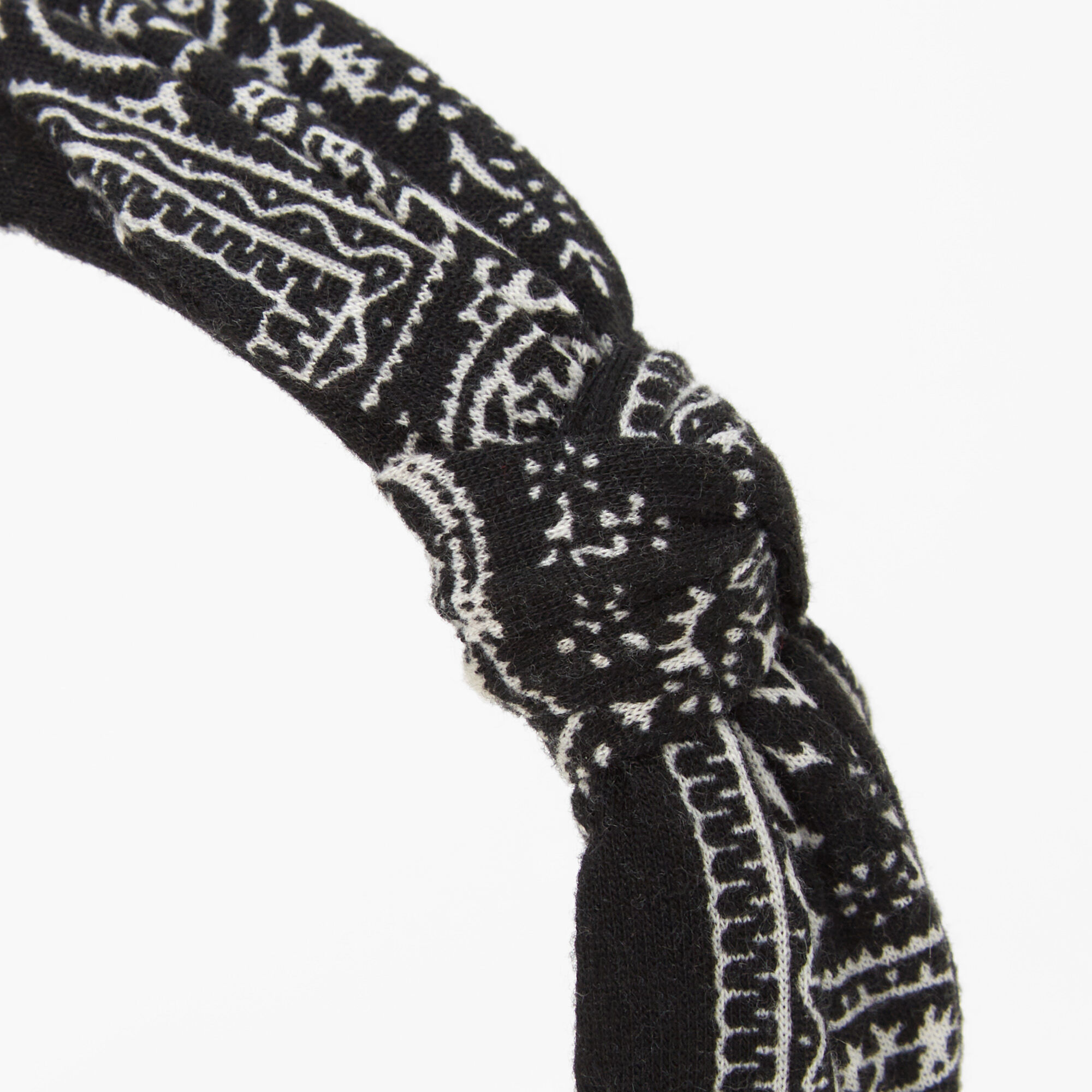Serre-tête bandana nœud noué - Noir,