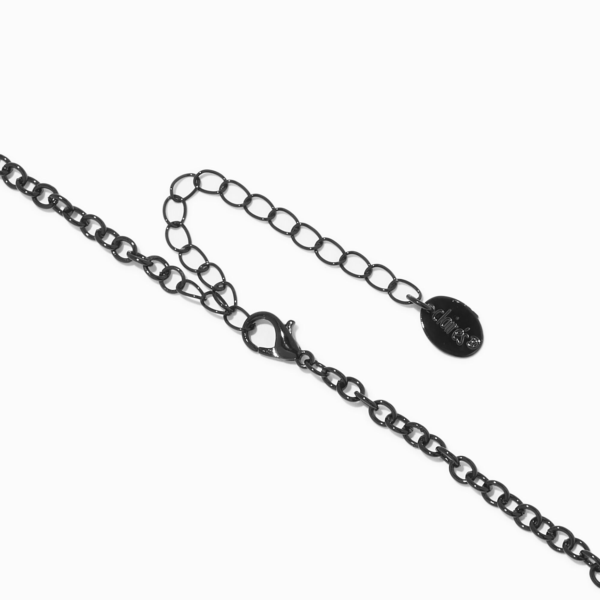 Collier toile d'araignée noir avec décorations,