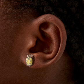 Fuzzy Hedgehog Stud Earrings ,