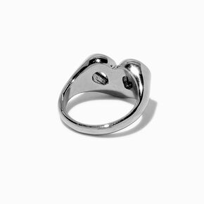  Green Stone Heart Statement Ring,