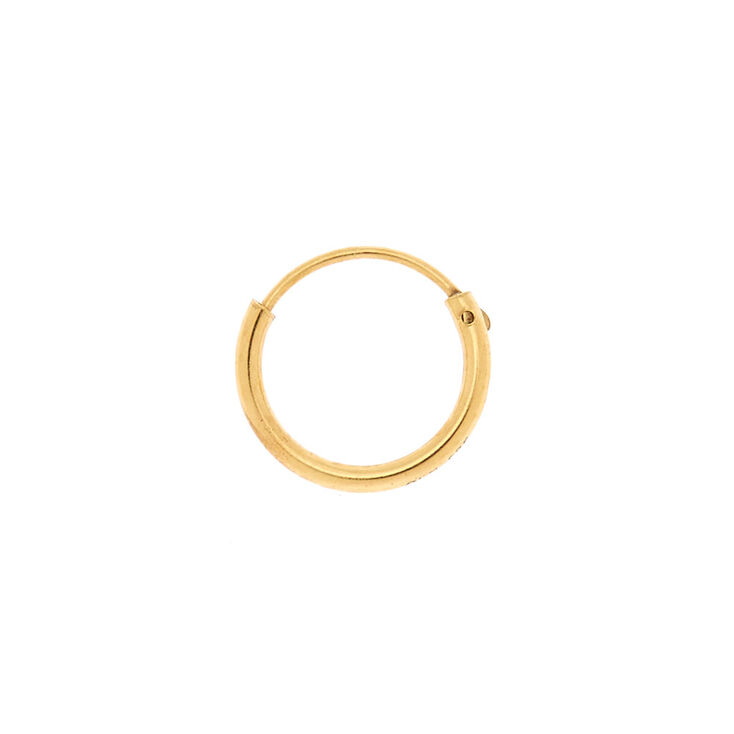 Sterling Silver 22G 10mm Cartilage Hoop Earring,