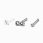 Stainless Steel 20G Infinity Symbol Nose Studs - 3 Pack,