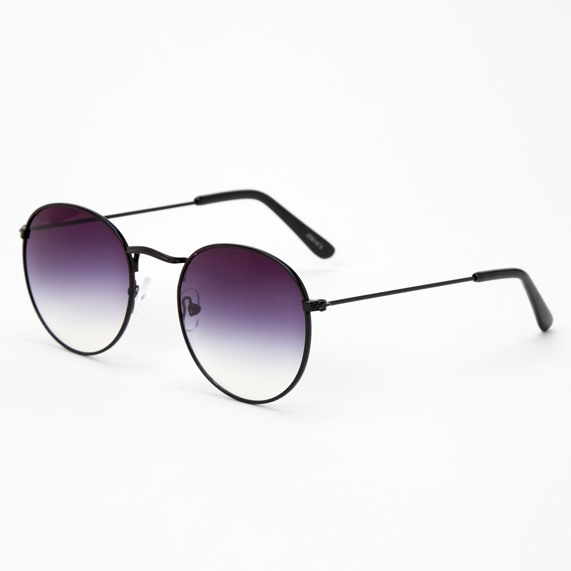 Claire's Lunettes de soleil rondes aux verres dégradés - Noir