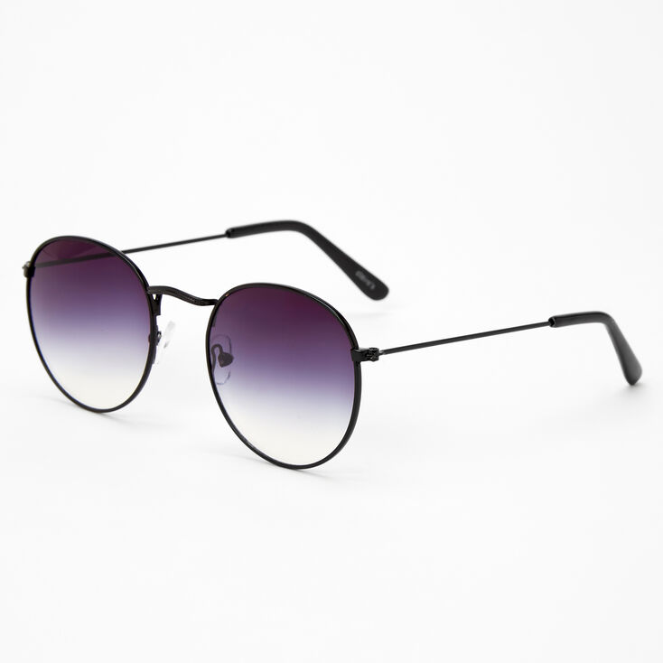 Faded Round Sunglasses - Black,