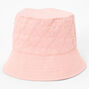 Pink Pearl Quilted Heart Bucket Hat,