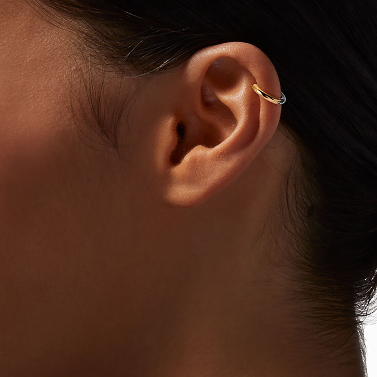 Boucles d&#39;oreilles pour piercing de cartilage non filet&eacute;es anneaux et clous 1,0&nbsp;mm zircon cubique acier inoxydable en m&eacute;taux mixtes - Lot de 5,
