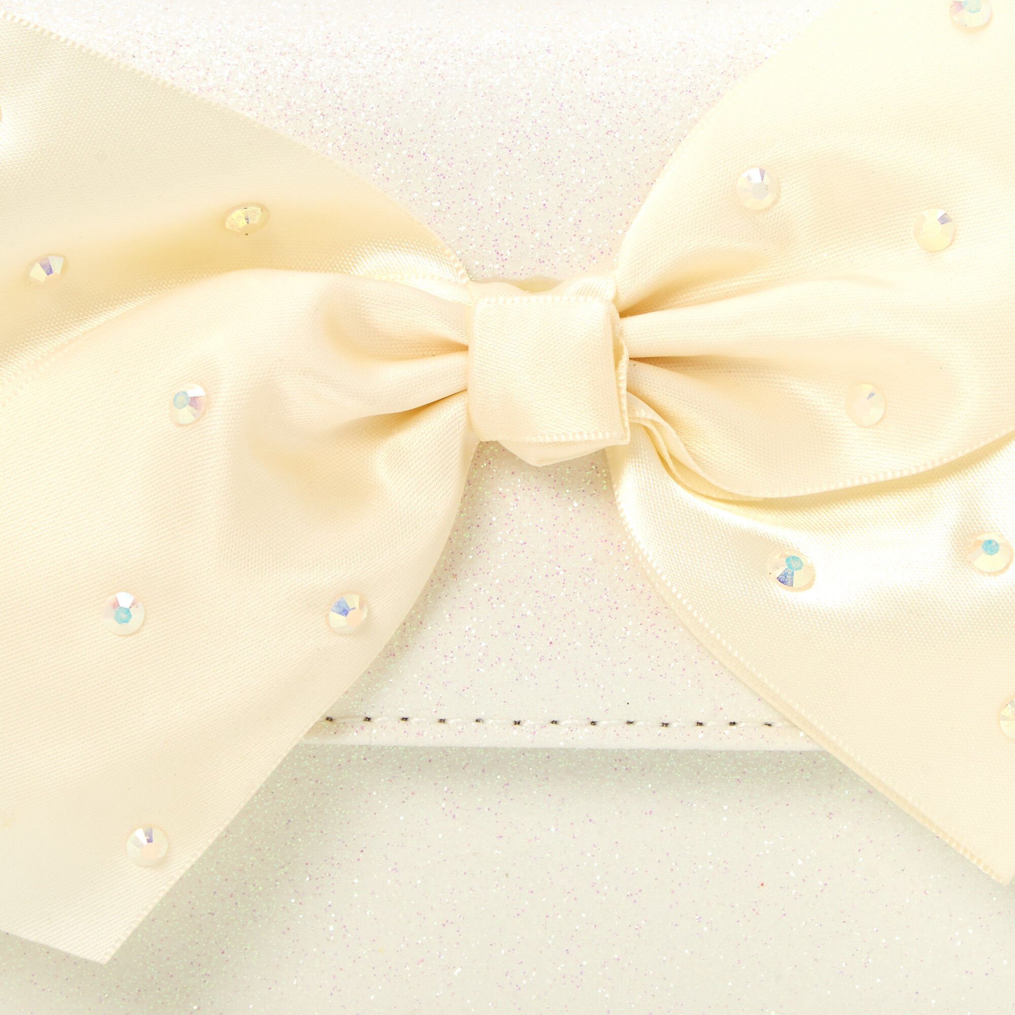 Claire's Club Special Occasion Ivory Big Bow Handbag,