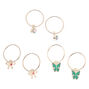Silver 15MM Dainty Hoop Earrings - 3 Pack,