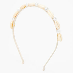 Cowrie Shell &amp; Pearl Headband,