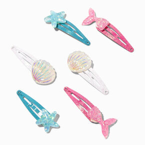 Claire&#39;s Club Mermaid Polyresin Snap Hair Clips &#40;6 Pack&#41;,