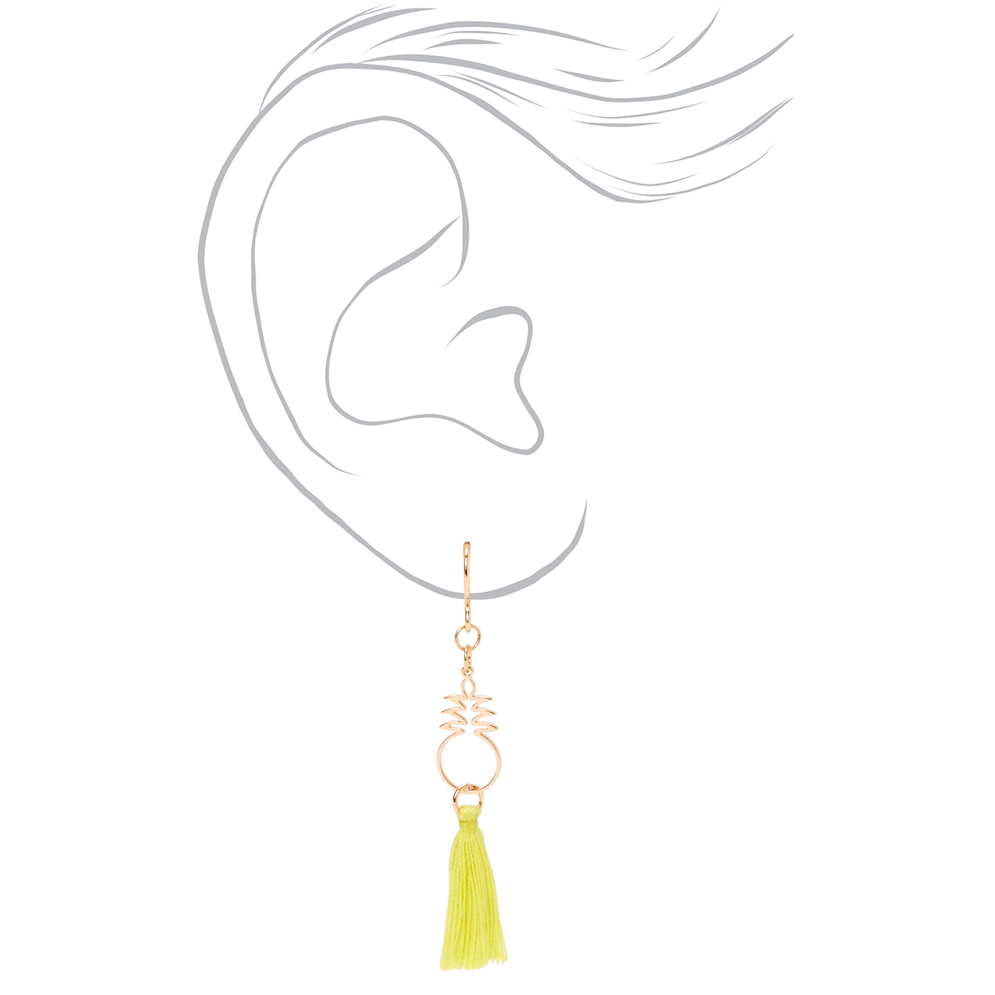Pineapple tassel earrings shop
