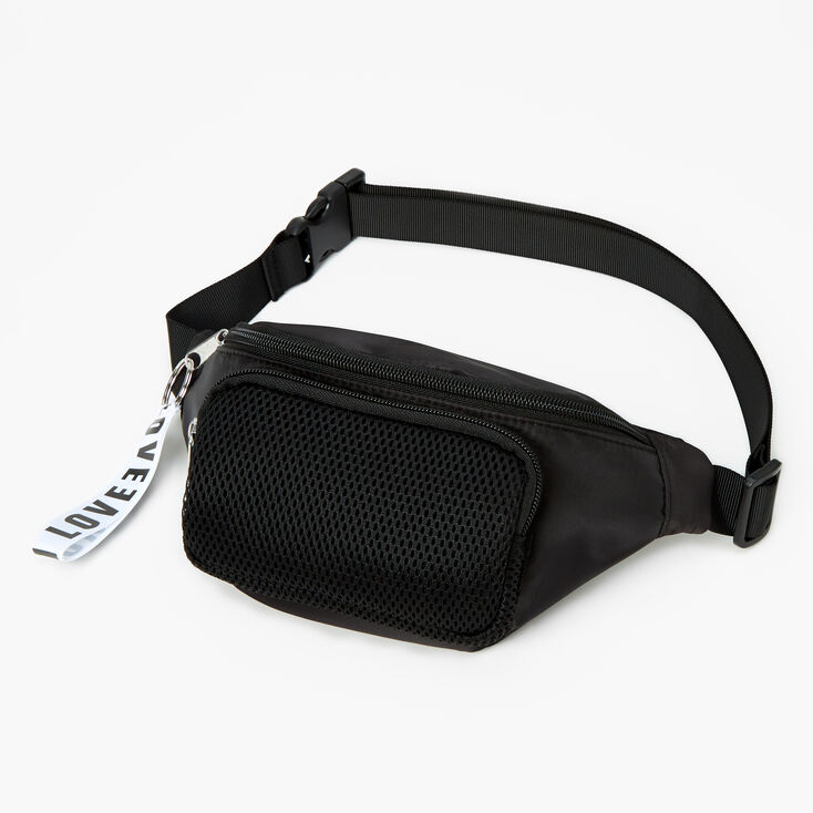 Solid Black Bum Bag,