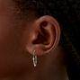 C LUXE by Claire&#39;s Sterling Silver 1/20 ct. tw. Lab Grown Diamond 30MM Hoop Earrings,