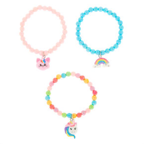 Lot de 3&nbsp;bracelets perl&eacute;s arc-en-ciel du Club&nbsp;Claire&#39;s,