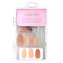Matte Glitz Coffin Faux Nail Set - Nude, 24 Pack,