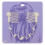 Silver Pearl &amp; Rhinestone Flower Hair Swag,