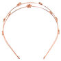 Rose Gold Two Row Flower Headband,