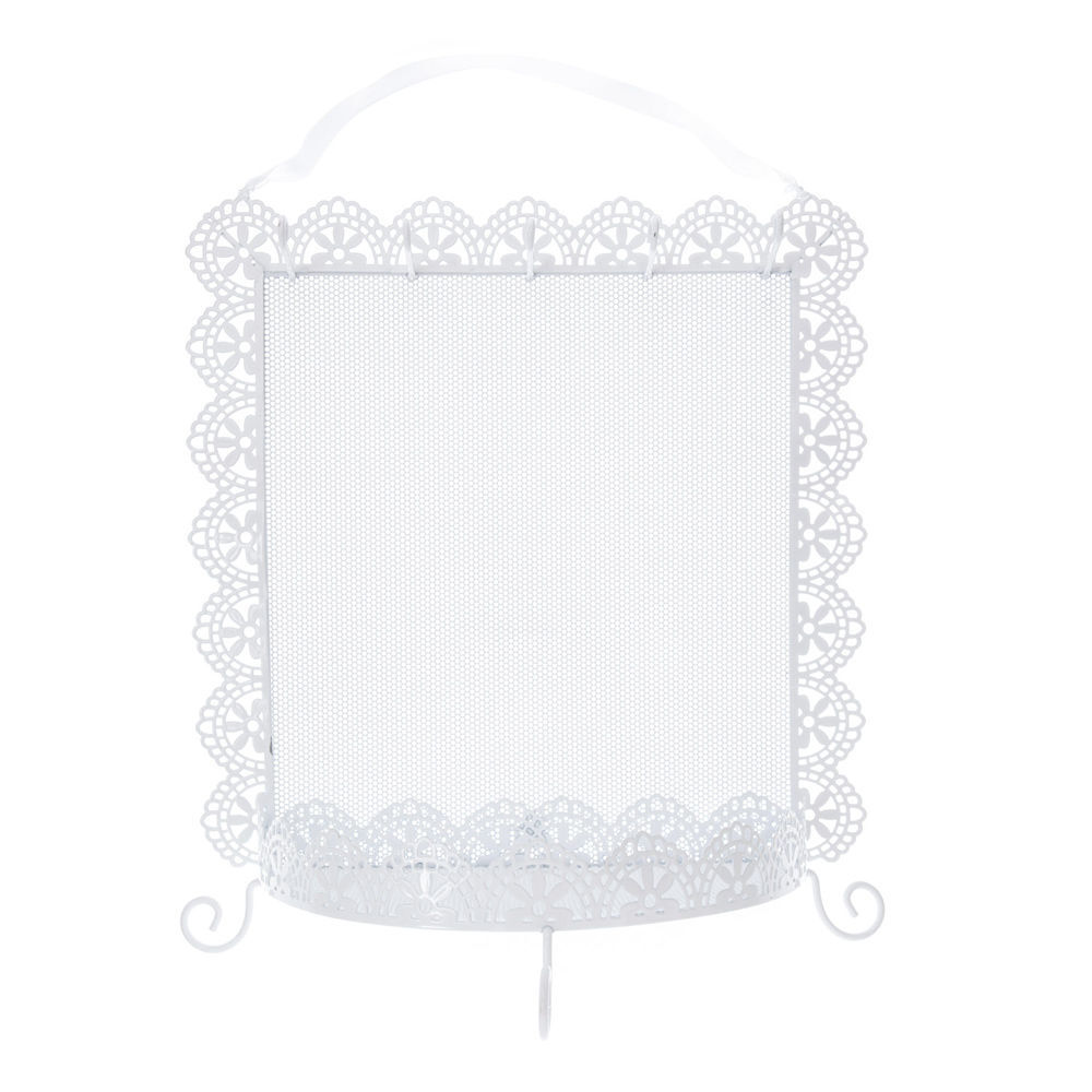 Flower Wire Hanging Jewelry Holder - White,