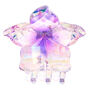 Clear Iridescent Flower Hair Claw - Purple,