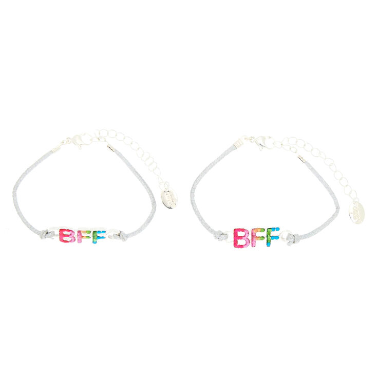 Holographic Best Friends Charm Bracelets - 2 Pack,