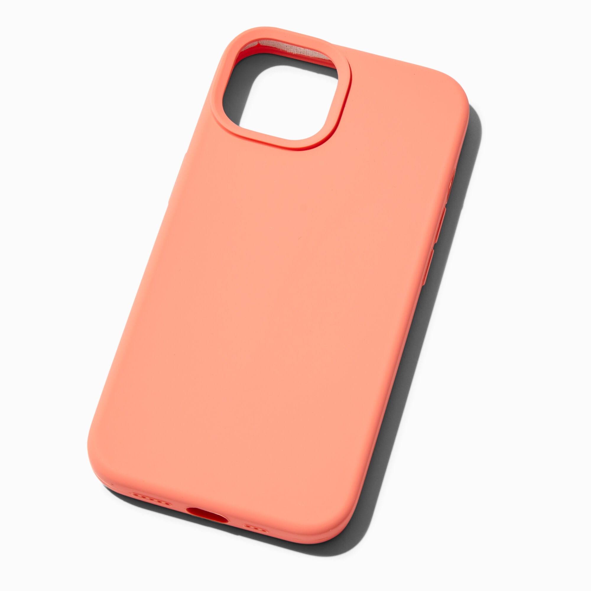View Claires Solid Silicone Phone Case Fits Iphone 1314 Pro Coral information