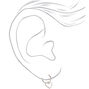 Silver 12MM Heart Hoop Earrings,