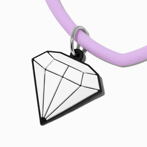 T H E M E x Claire&#39;s Purple Heart &amp; Diamond Keychain Clip,