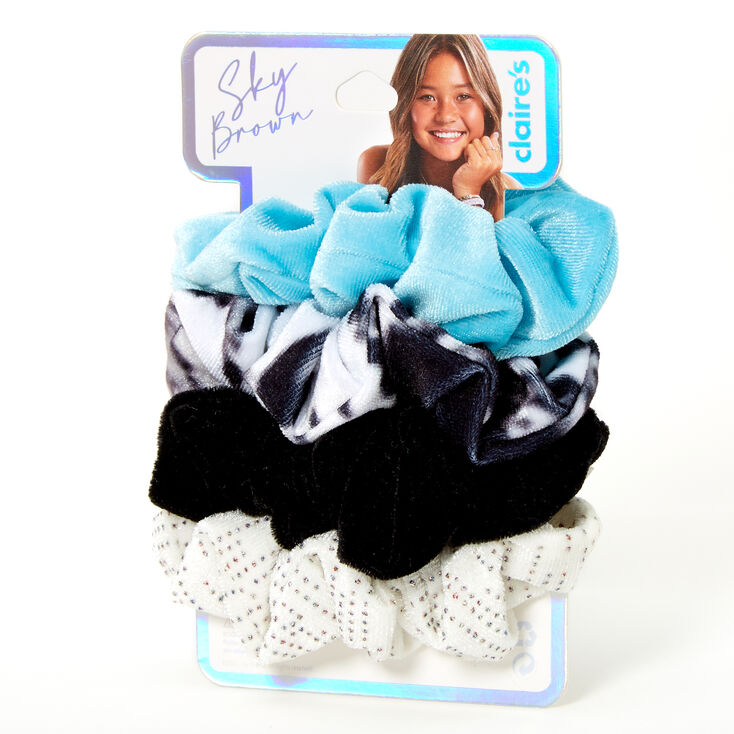 Claire's Petits chouchous Sky Brown™ - Noir, lot de 4
