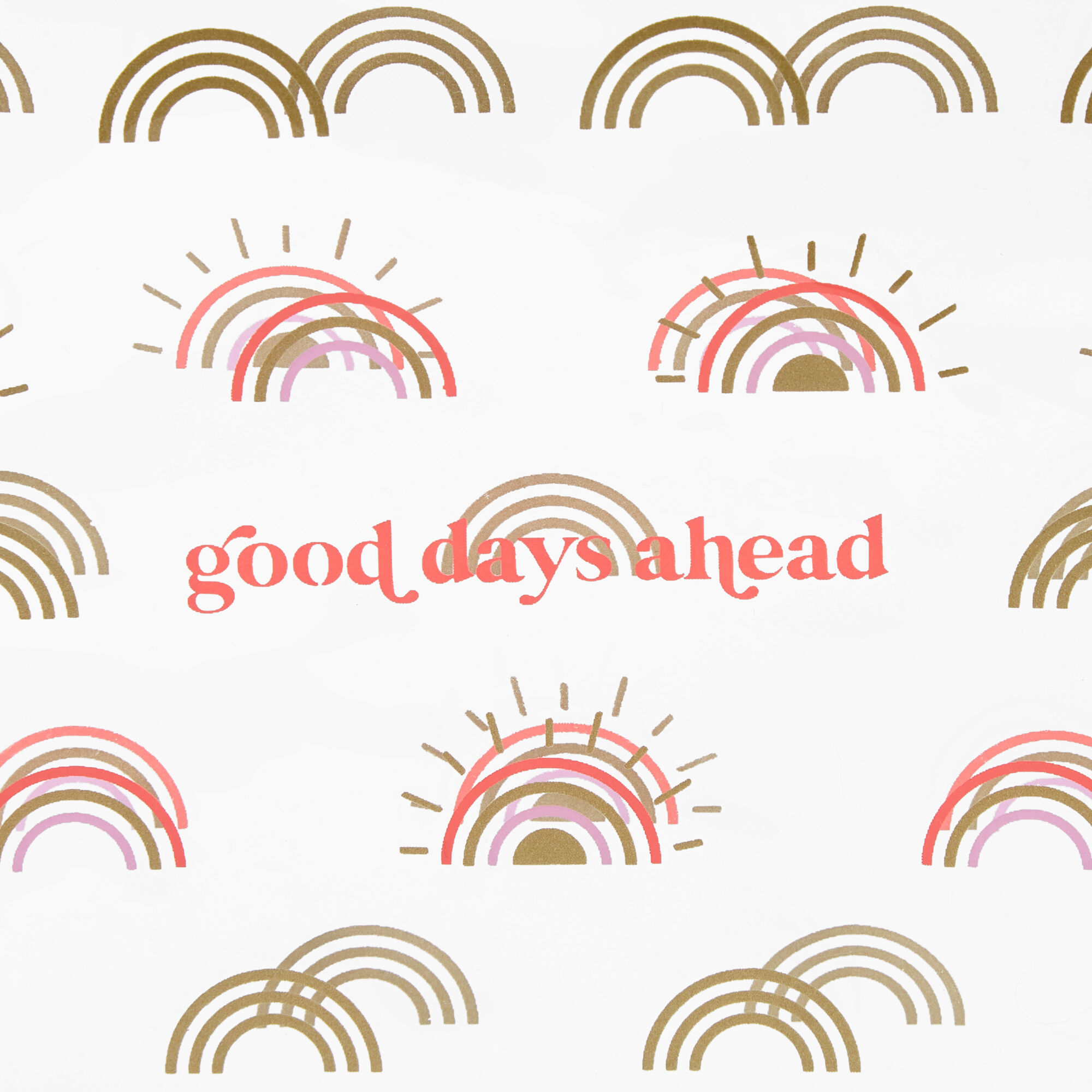 Gold Good Days Ahead Rainbow Pencil Case,