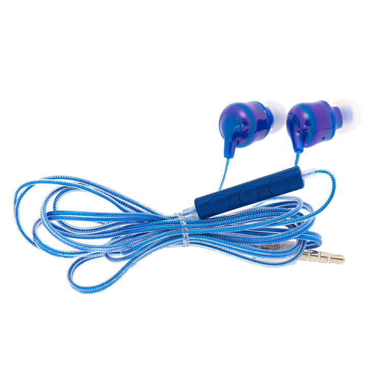 Mermaid Earbuds with Mic - Blue,