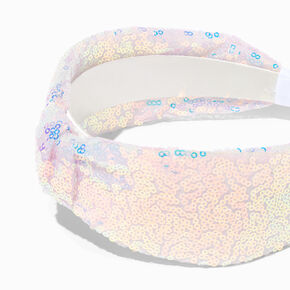 Iridescent Sequin Knotted Headband,