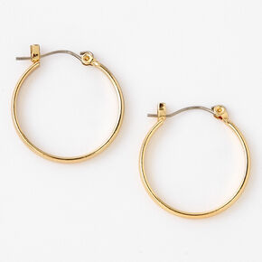 Gold-tone 25MM Thick Hoop Earrings,