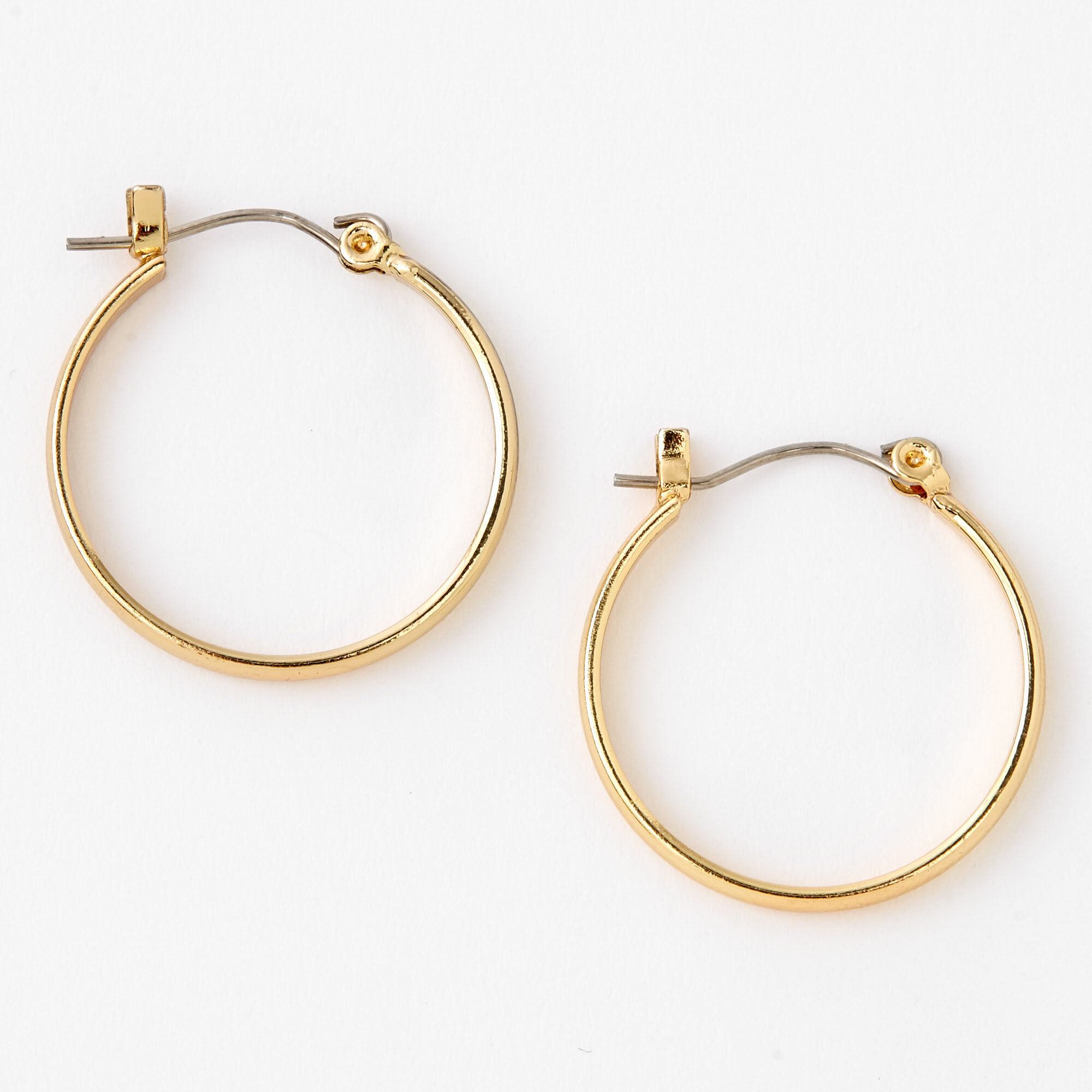 View Claires 25MM Thick Hoop Earrings Gold information